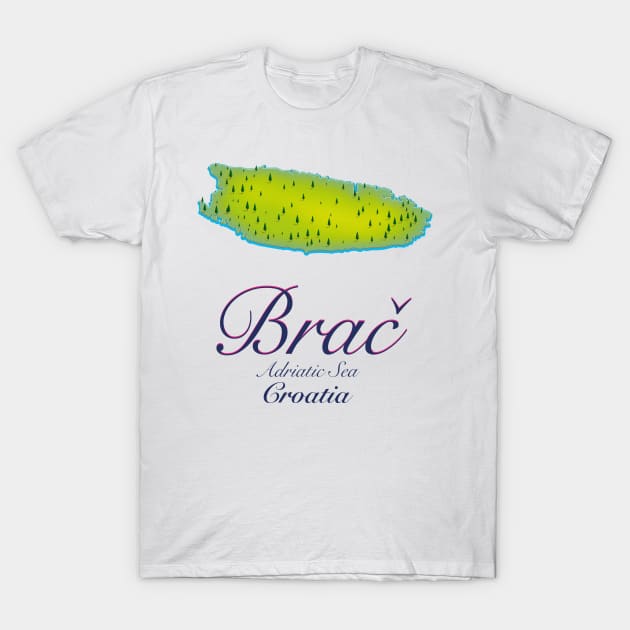 Brač Croatia T-Shirt by nickemporium1